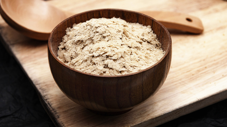 Brewer's Yeast in wooden bowl