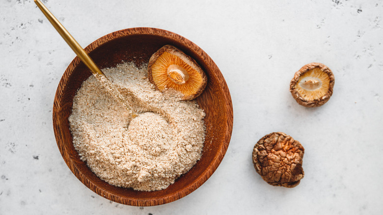 Dried Mushrooms and mushroom powder