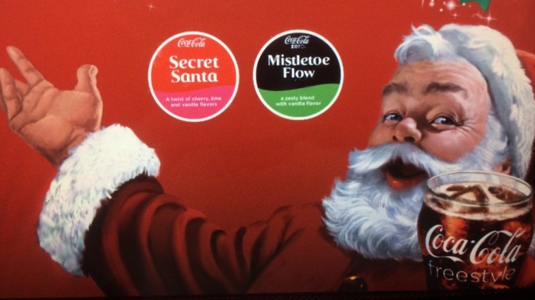 Coke Freestyle holiday flavor label