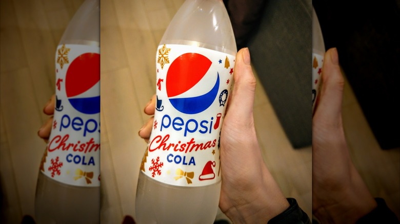 Handheld Pepsi Christmas Cola bottle