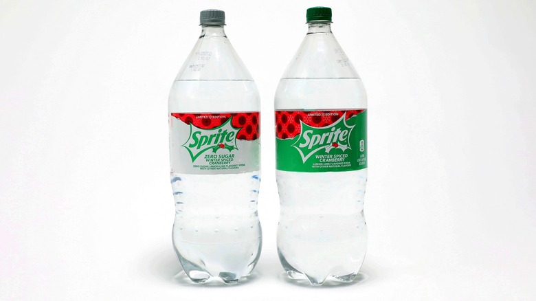 Bottles of Sprite Winter Spiced Cranberry