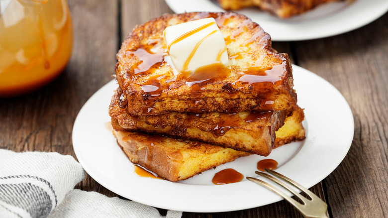 French toast with butter