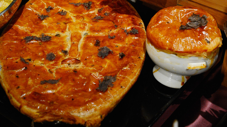 Black truffle chicken pot pies