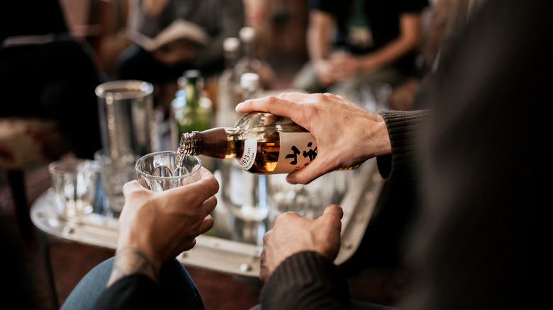 Yamazaki 12 year being poured