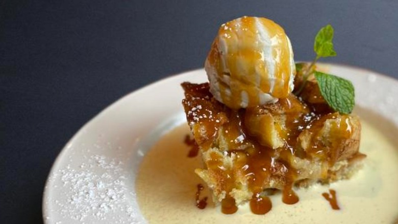 Bread Pudding with Crème Anglaise