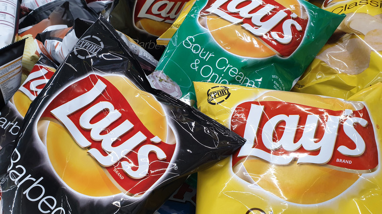 Bags of Lay's potato chips