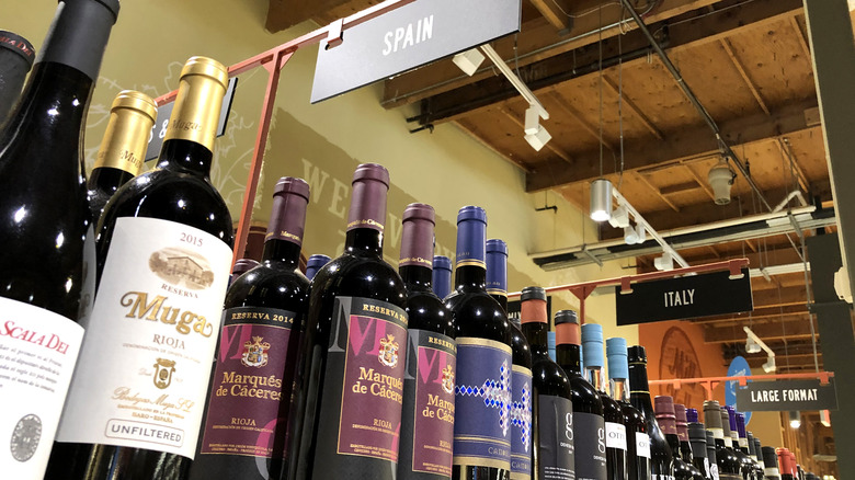 Wine aisle at Whole Foods