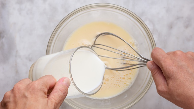 pancake batter in bowl