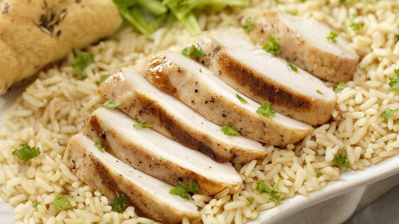 chicken with brown rice