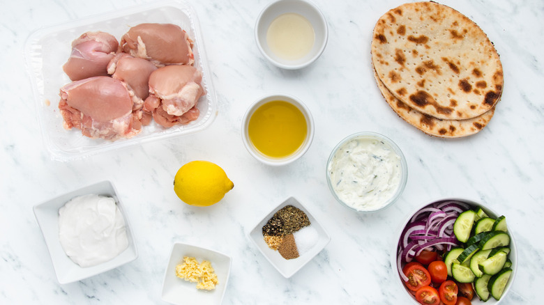 yogurt-marinated chicken gyro ingredients 