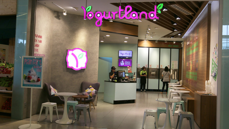 Inside Yogurtland store