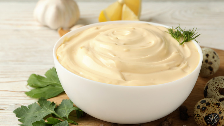 Bowl of mayonnaise