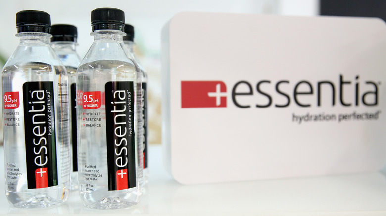 Bottles of Essentia water