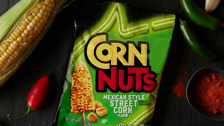 Bag of Mexican-style street corn flavor Corn Nuts