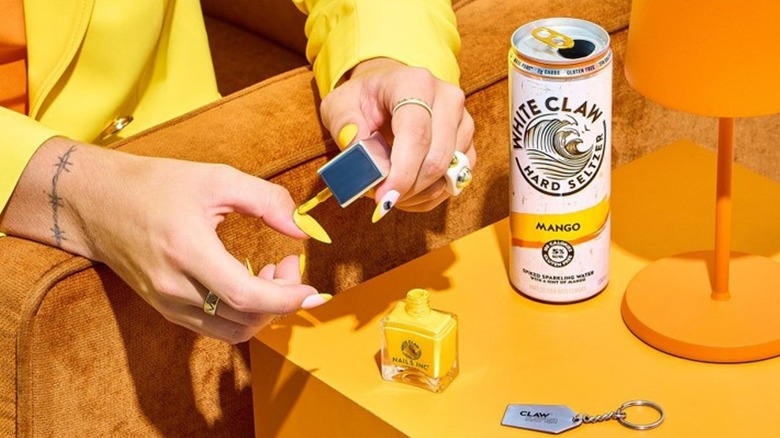 White Claw mango polish