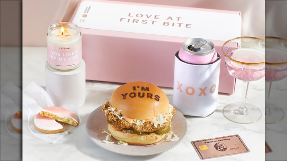 American Express rose gold chicken meal