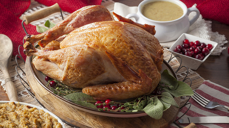 A Thanksgiving turkey and sides from Albertsons