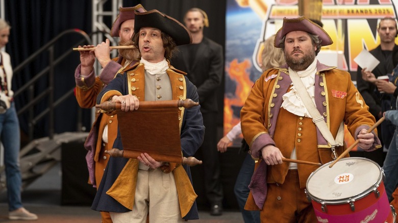 Jeremy Strong as Paul Revere in Dunkin' Super Bowl ad