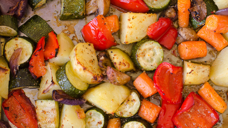 Batch of roasted vegetables