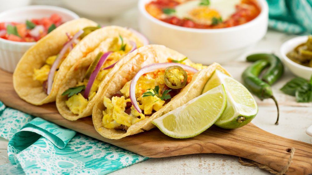 Tacos with eggs