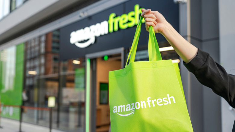 Amazon Fresh store and bag