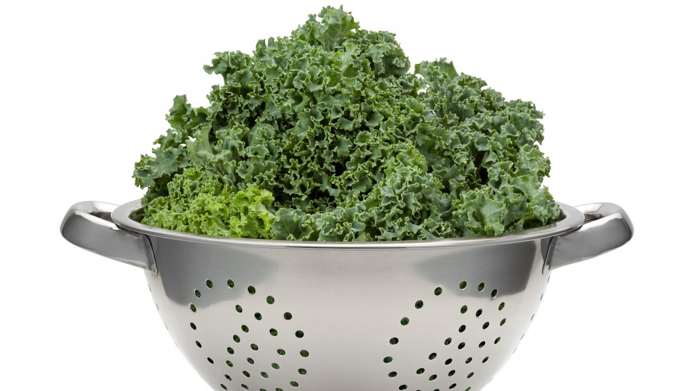 kale in a colander