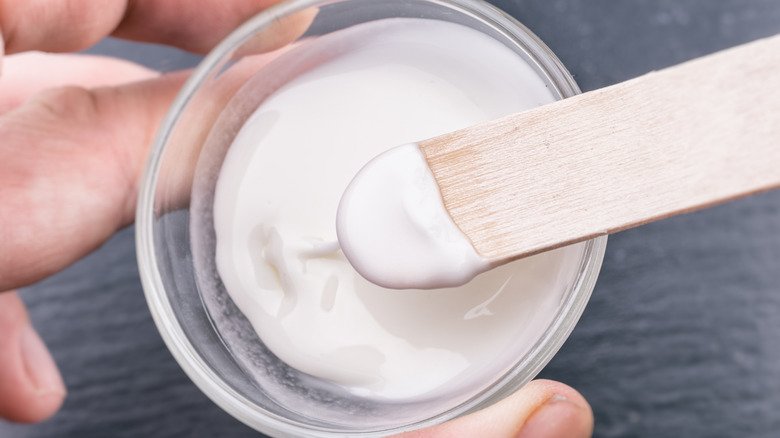 Baking soda paste on a stick