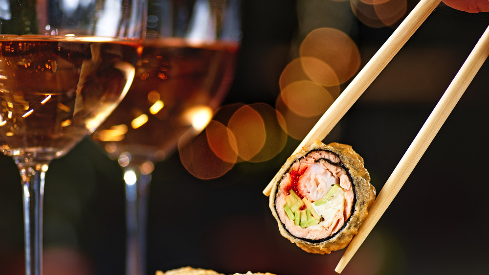 wine and sushi