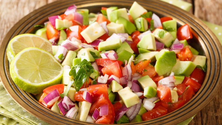 Kenyan kachumbari mixed vegetable salad