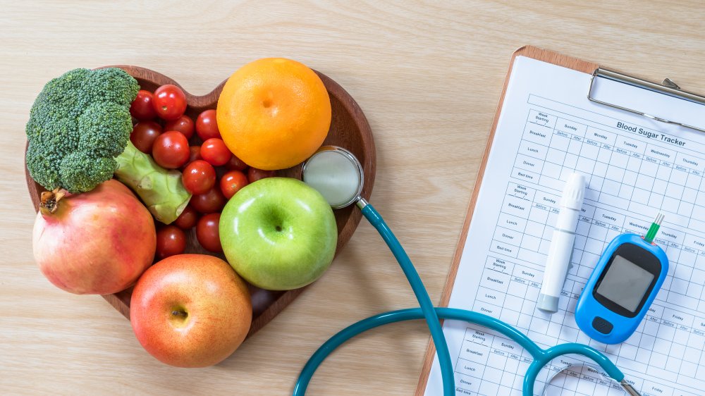 Healthy fruit and diabetes monitor