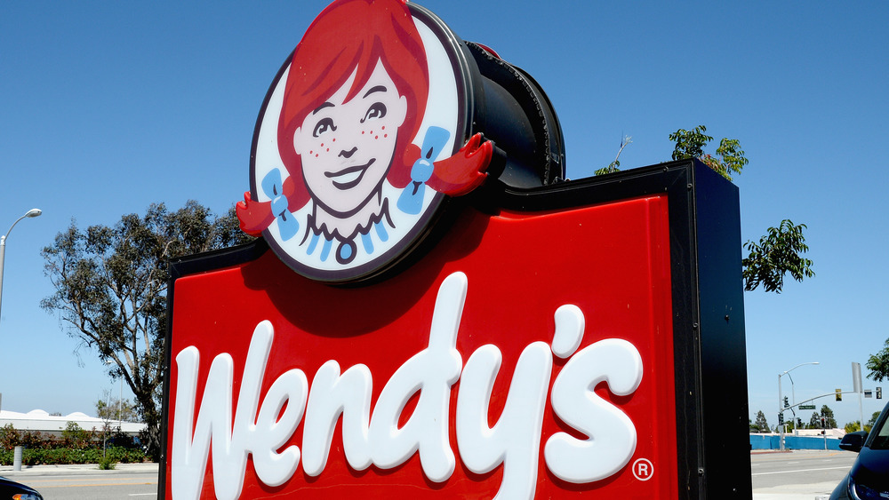 Wendy's restaurant sign