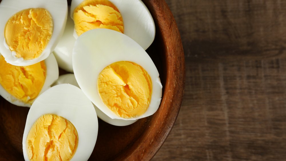 Bowl of hard-boiled eggs