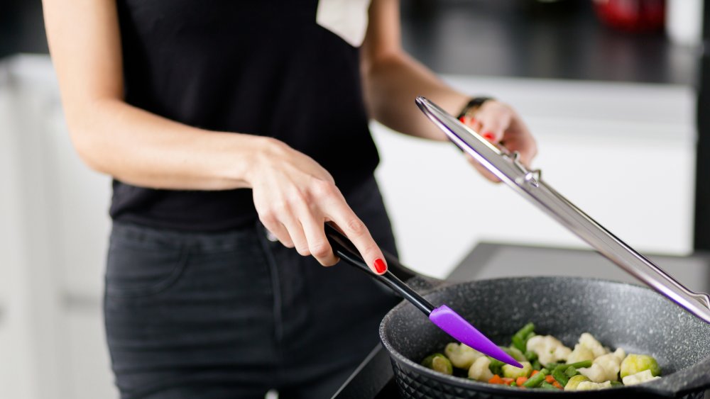 Heating food on stove