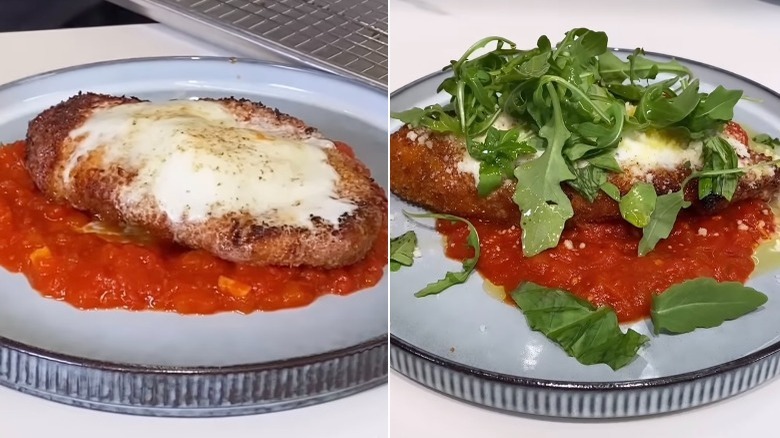 Flay's chicken parmesan with arugula