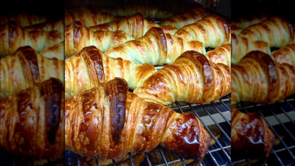 Freshly baked croissants Paris boulangerie du Pain et des Idees