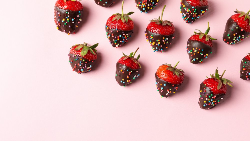 Strawberries dipped in chocolate