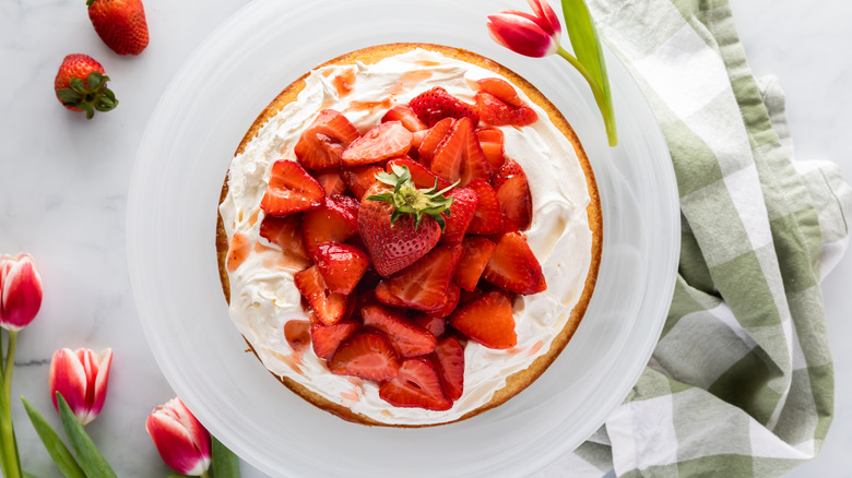 strawberry shortcake overhead view