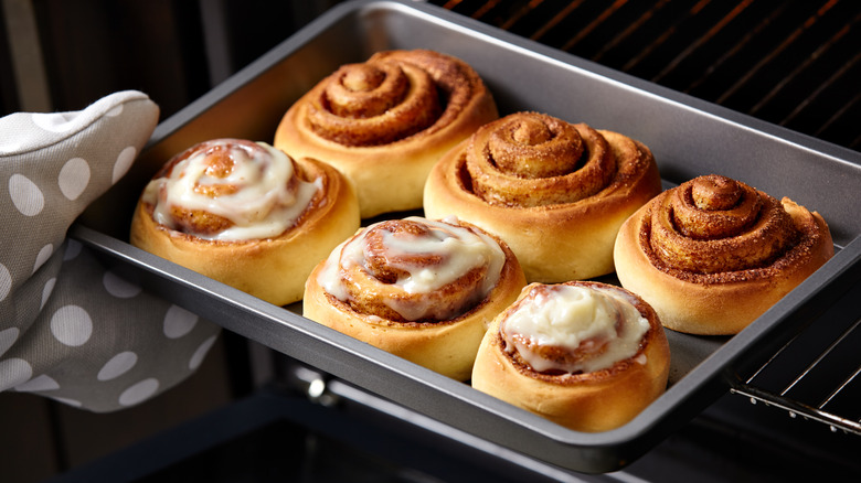 baking cinnamon rolls