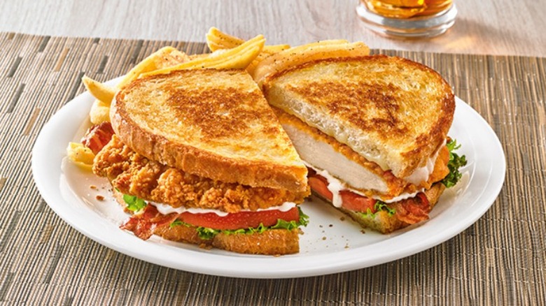 Denny's crispy chicken bacon ranch sandwich