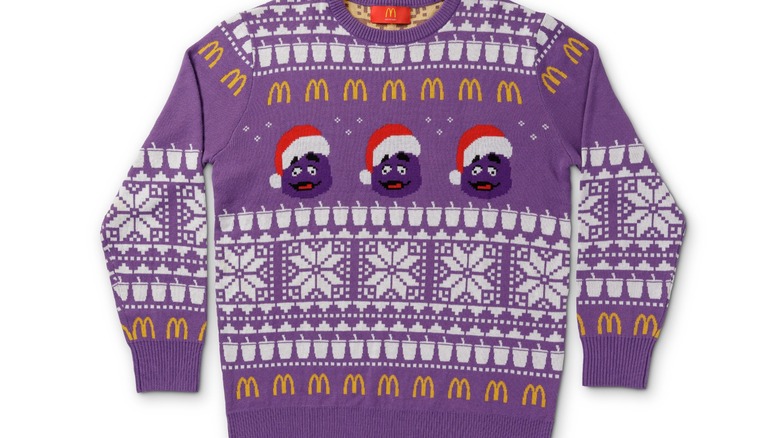 Grimace holiday sweater 