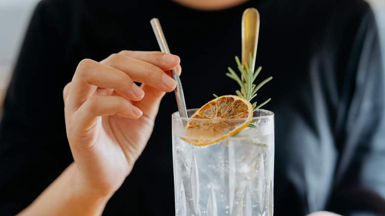 Non-Alcoholic Soda With Straw