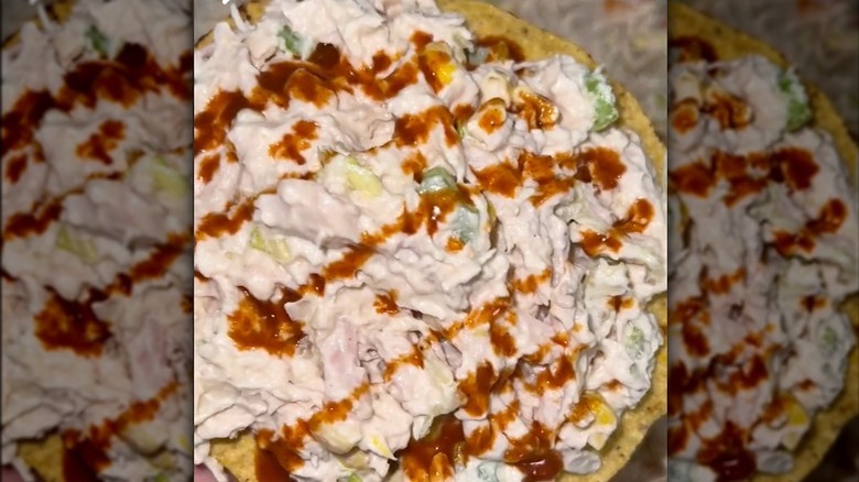 Chicken salad tostada