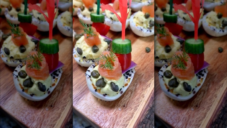 Everything bagel deviled eggs 