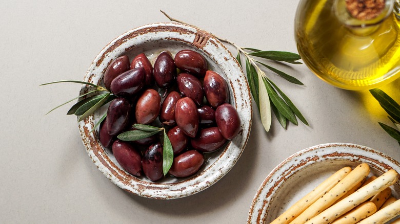 bowl of Kalamata olives