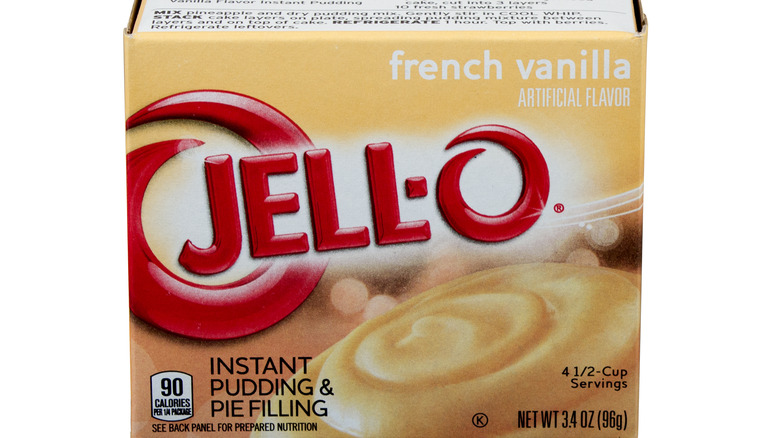 Jell-O vanilla instant pudding box