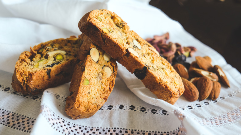 Biscotti on a doily 