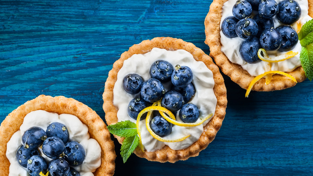 mini blueberry pies