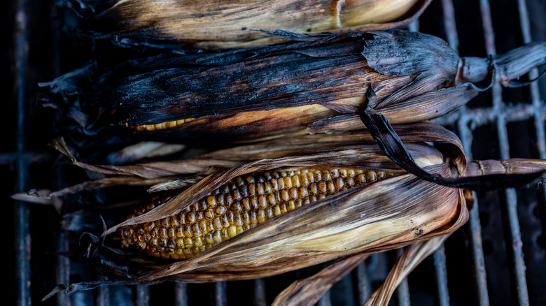 charred corn