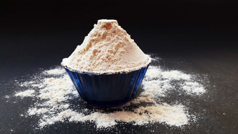 bowl of wheat flour