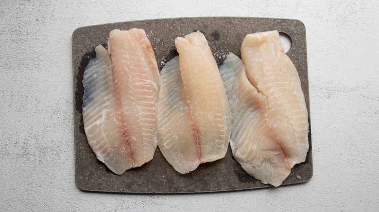 tilapia filets on board